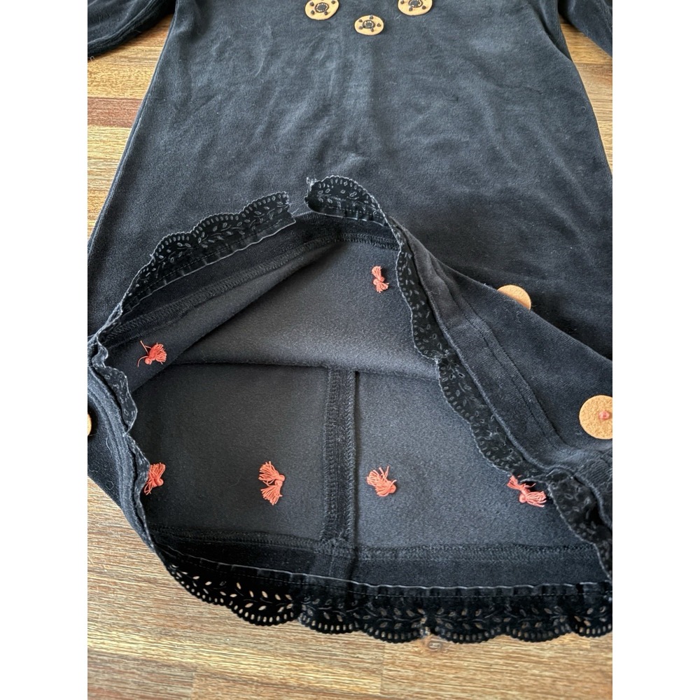 POTTERY BARN Kids Butterfly Dress Size 4-6 Black Orange Velvet Costume Only READ - Picture 12 of 16
